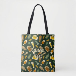 Bier Icons Muster Tote Tasche