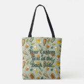 Bier Icons Muster Tote Tasche (Rückseite)