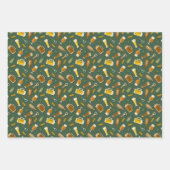 Bier Icons Muster Wrapping Paper Sheets Geschenkpapier Set (Vorderseite 3)