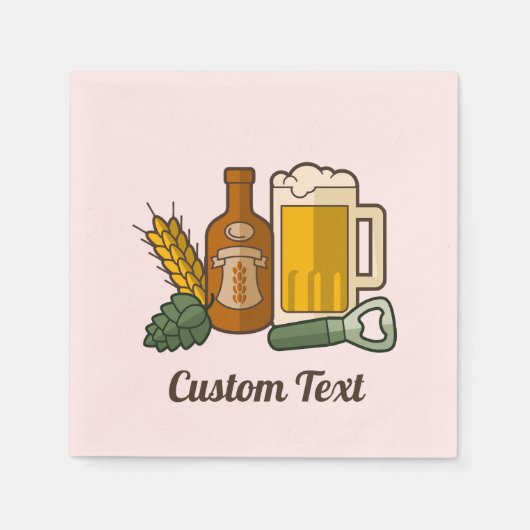Bier Icons Napkins Serviette (Vorderseite)