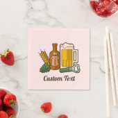 Bier Icons Napkins Serviette (Beispiel)