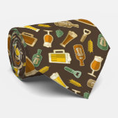 Bier Icons Pattern Neck Tie Krawatte (Gerollt)