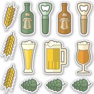 Bier Icons Sticker Set