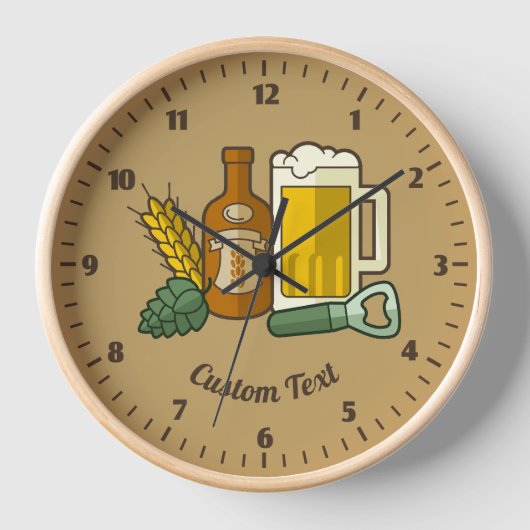 Bier Icons Uhr (Vorderseite)