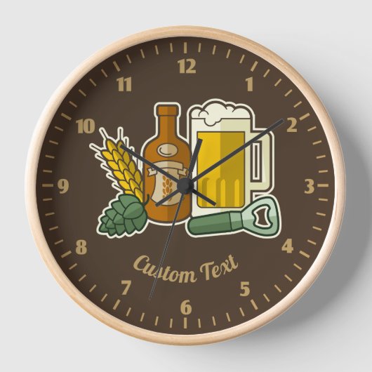 Bier Icons Uhr (Vorderseite)