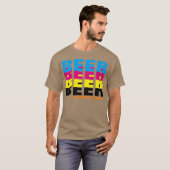 BIER in CMYK-Farben, mein Lieblingsgetränk T-Shirt (Vorne ganz)