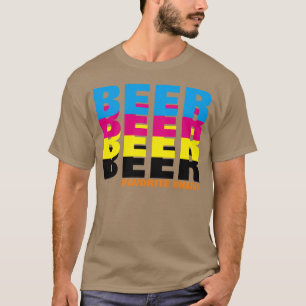 BIER in den CMYK-Farben, mein Lieblingsgetränk T-Shirt