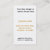 Bier in der Tasse für Brauerei oder brauen Ihre Visitenkarte (Rückseite)