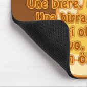 BIER in Sprachen, benutzerdefiniert mousepad (Ecke)