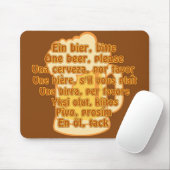BIER in Sprachen, benutzerdefiniert mousepad (Mit Mouse)