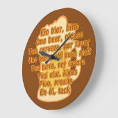 BIER in Sprachen benutzerdefinierte Wanduhr (Winkel)