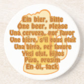 BIER in Sprachen benutzerdefinierter Untersetzer (Vorne)