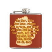 BIER in Sprachen Flachmann (Vorderseite)