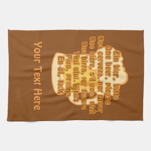 BIER in Sprachen Handtuch für Küchen (Horizontal)