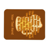 BIER in Sprachen, kundenspezifischer Magnet (Horizontal)