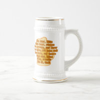 BIER in Sprachen Tasse - wählen Sie Stil & Farbe