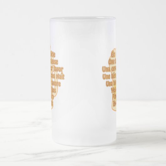 BIER in Sprachen Tasse - wählen Sie Stil & Farbe (Mittel)