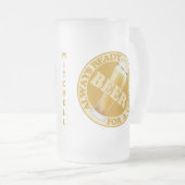 BIER-individuelle Name-Tasse Mattglas Bierglas (VorderseiteRechts)