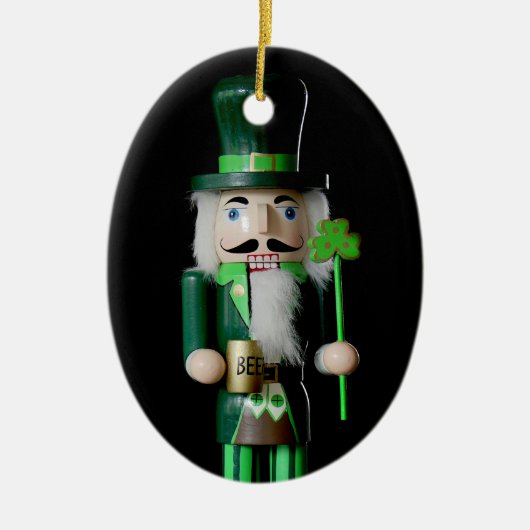 Bier Irish Nutcracker Keramik Ornament (Vorne)