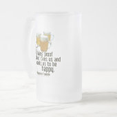 Bier ist Beweis (Franklin) Mattglas Bierglas (Vorderseite Links)