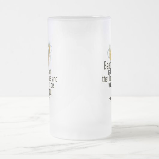 Bier ist Beweis (Franklin) Mattglas Bierglas (Mittel)