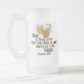Bier ist Beweis (Franklin) Mattglas Bierglas (Links)
