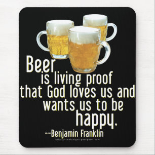 Bier ist Beweis (Franklin) Mousepad