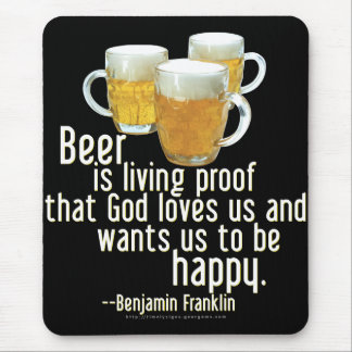 Bier ist Beweis (Franklin) Mousepad