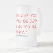 "Bier ist Beweis. " Mattglas Bierglas (VorderseiteRechts)