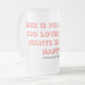 "Bier ist Beweis. " Mattglas Bierglas (Vorderseite Links)