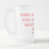 "Bier ist Beweis. " Mattglas Bierglas (Links)