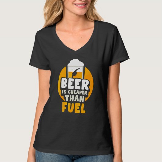 Bier ist billiger als Kraftstoffpumpenpreise Benzi T-Shirt (Vorderseite)