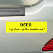 Bier ist die Lebenkraft des trailerhood Autoaufkleber (Auf Auto)
