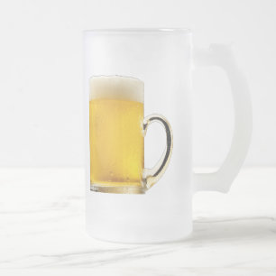 BIER, ist es nicht gerade zum Frühstück mehr! Mattglas Bierglas