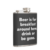 Bier ist für Frühstück um hier, Getränk oder ist Flachmann (Rechts)