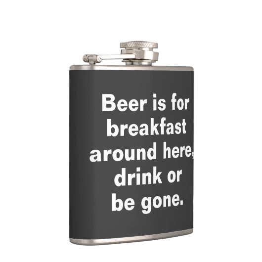 Bier ist für Frühstück um hier, Getränk oder ist Flachmann (Rechts)