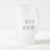 Bier ist Große Biere sind besser Funny Mattglas Bierglas (VorderseiteRechts)