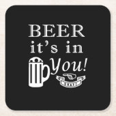 Bier ist in dir rechteckiger pappuntersetzer (Vorderseite)