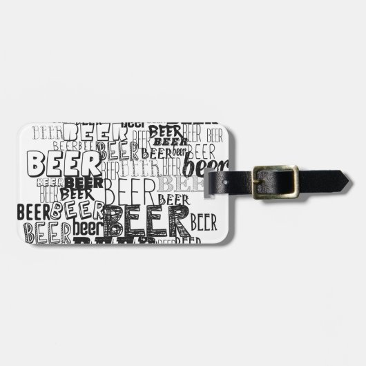 Bier ist Liebe, Bier ist Leben Gepäckanhänger (Vorderseite horizontal)