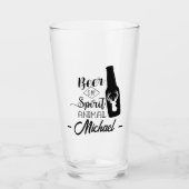 Bier ist mein Geist Tier Funny Name Bier Glas (Vorderseite)