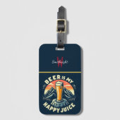 Bier ist mein glücklicher Saft Mountain Sunset Gepäckanhänger (Vorderseite Vertikal)