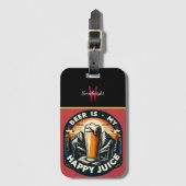 Bier ist mein glücklicher Saft Mountain Sunset Gepäckanhänger (Vorderseite Vertikal)