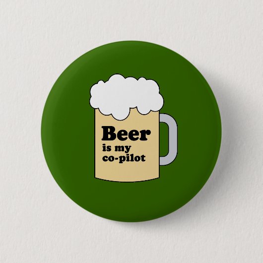 BIER IST MEIN KOPILOT BUTTON (Vorderseite)