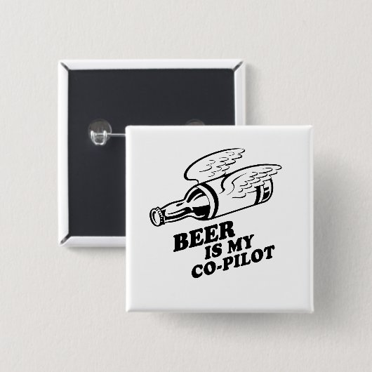 BIER IST MEIN KOPILOT BUTTON (Vorne & Hinten)
