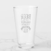 Bier ist nicht die Antwort Glas (Rückseite)