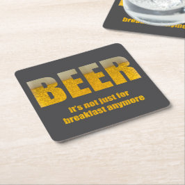 Bier ist nicht nur zum Frühstück  Rechteckiger Pappuntersetzer