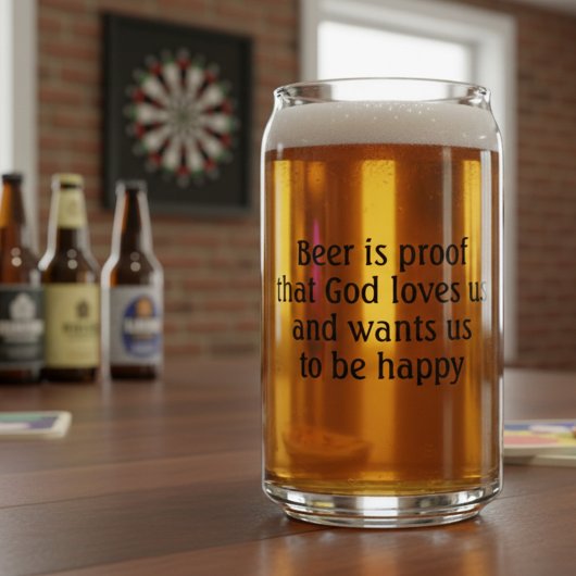 Bier ist Proof Ben Franklin Quote Fun Dosenglas