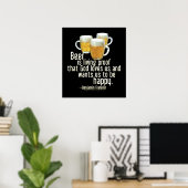 Bier ist Proof (Franklin) Poster (Heimbüro)