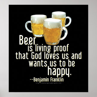 Bier ist Proof (Franklin) Poster