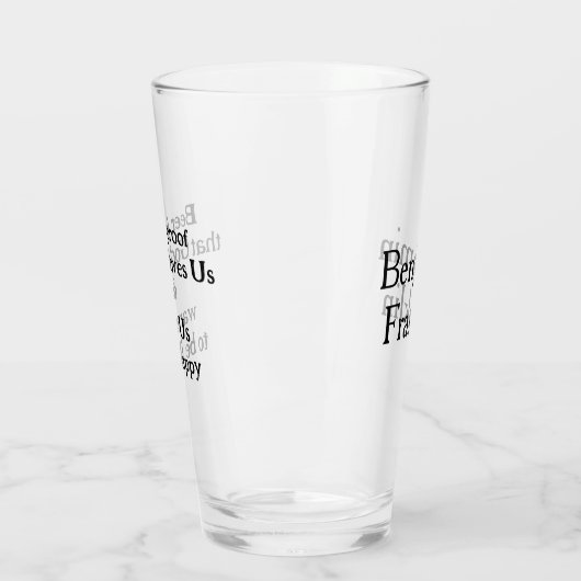 Bier ist Proof Fun Ben Franklin Quote Glas (Links)